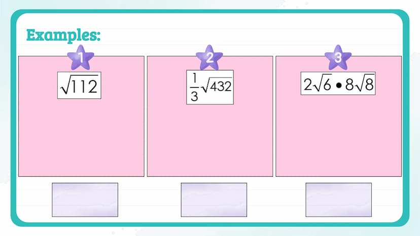 √
об
Simplifying
Radicals
NOTES
Algebra 1
Knowunity
@intellect
3½/2
C
do Perfect Squares
a.a=a²
√a²:
a
= a
q²
3.3 = 3²
3
√9+√3² =3
9
9
3
zo 