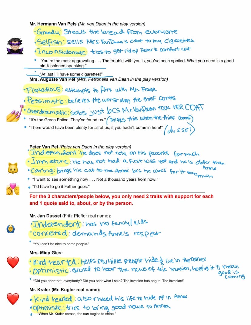 List 2 quotes said to, about, or by the person. Explain its meaning or make sure you know it.
ADD EMOJIS, IMAGES, RELATED DOODLES
WEAK DESCR