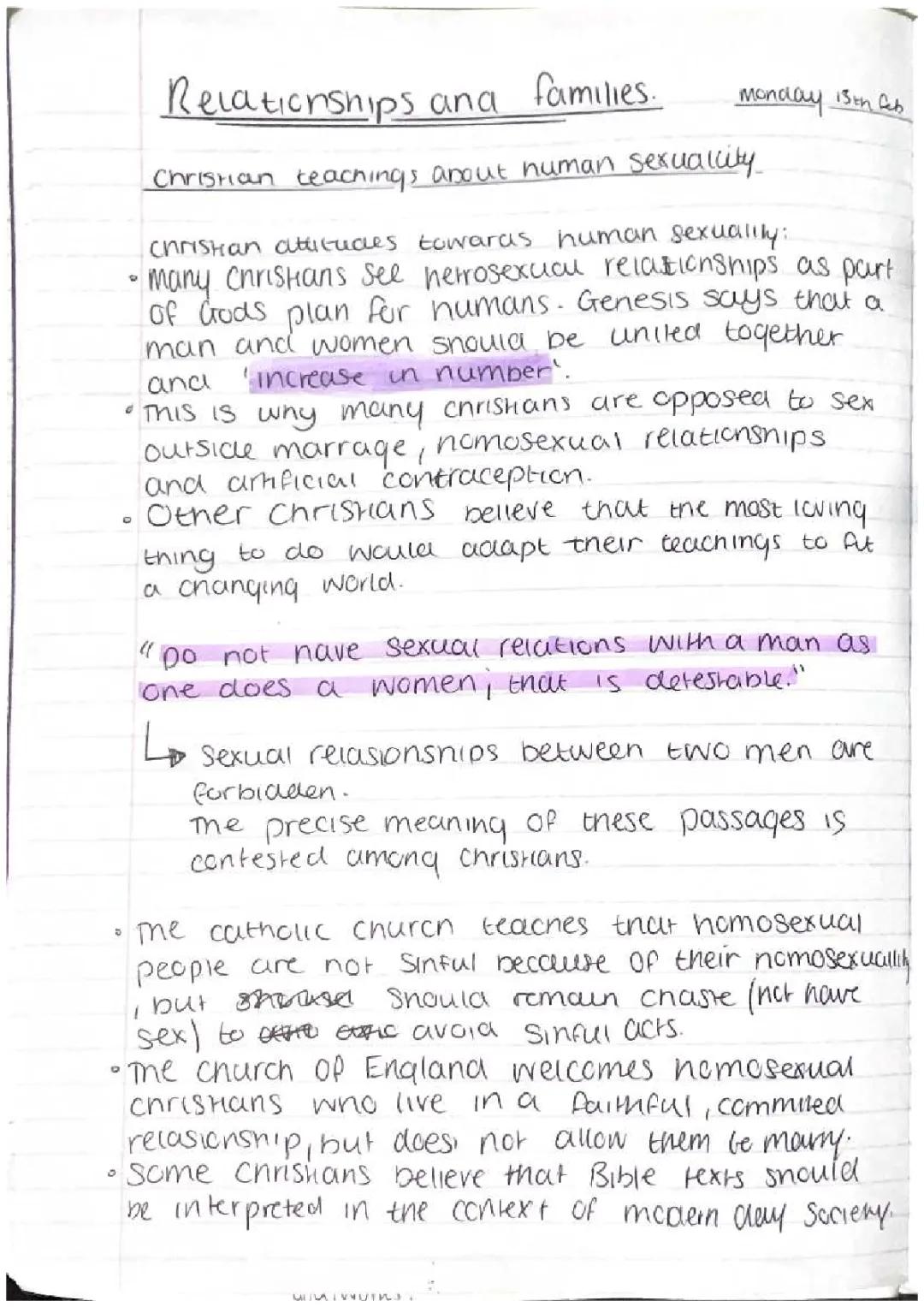 Christians teachings about human sexuality 