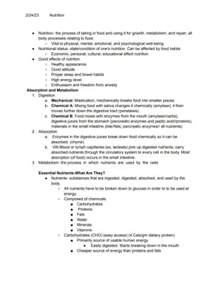 Know Nutrition notes thumbnail