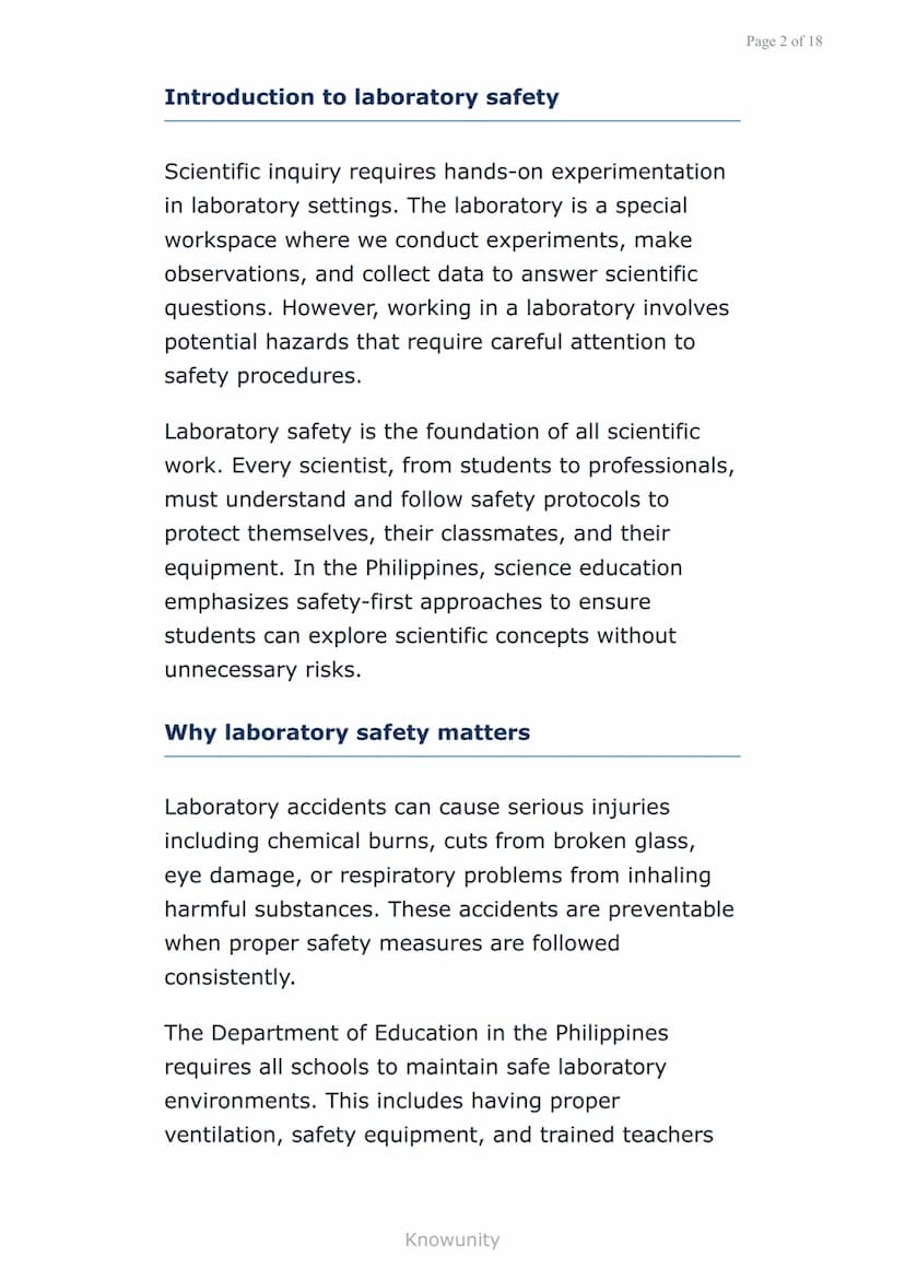 Laboratory safety and equipment for scientific
inquiry
Essential safety rules and equipment
use for Grade 7 science labs
What you will learn