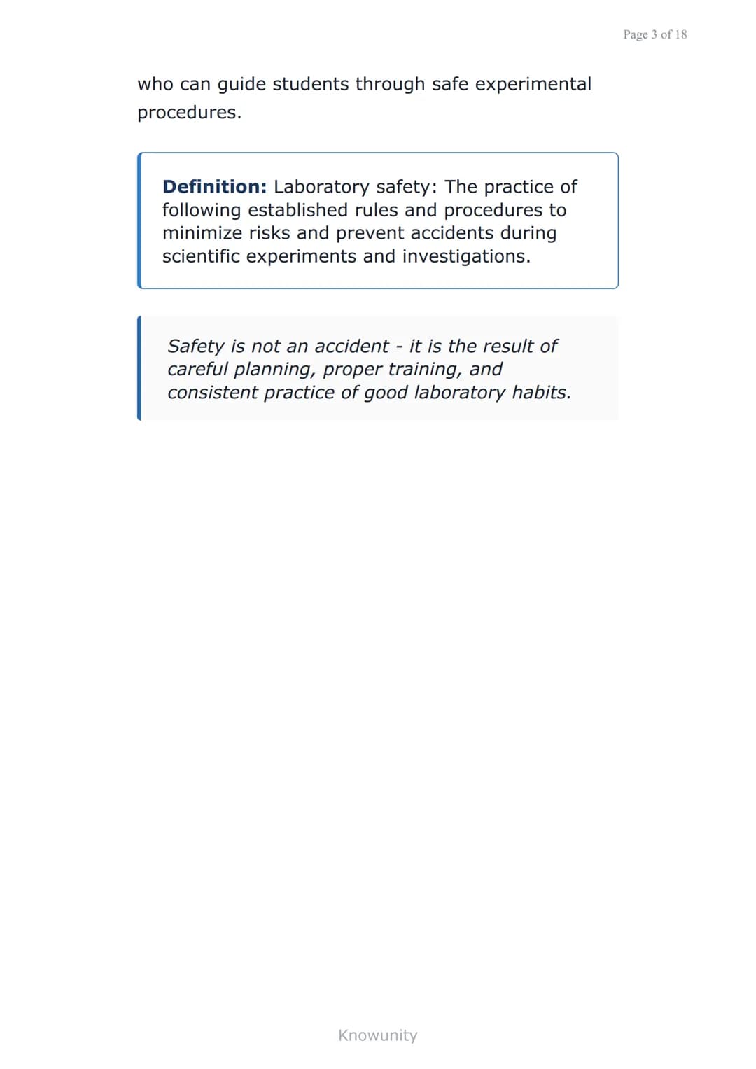 Laboratory safety and equipment for scientific
inquiry
Essential safety rules and equipment
use for Grade 7 science labs
What you will learn