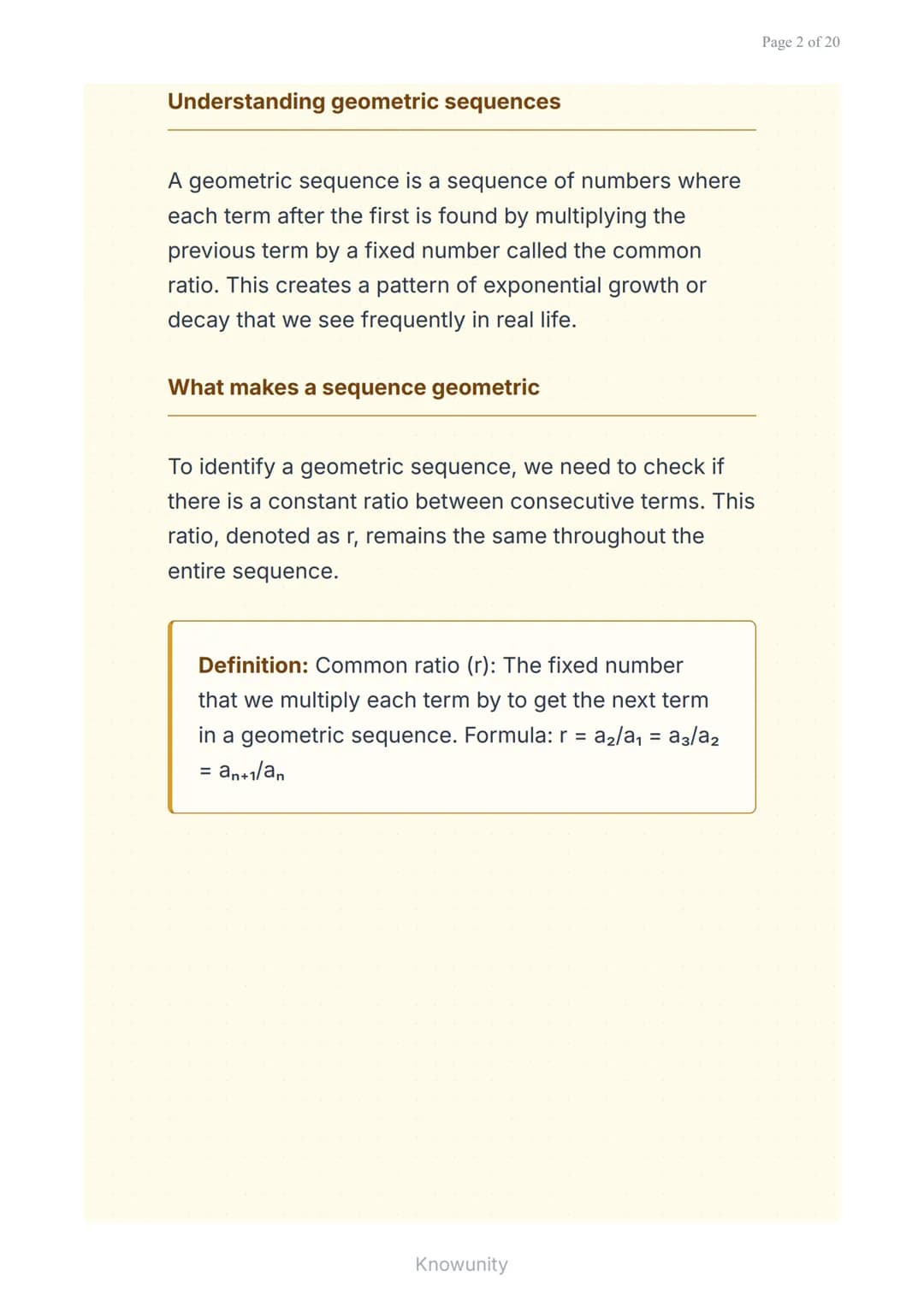 Geometric sequences and series: Understanding
patterns and growth
Master geometric sequences, series, and
their real-world applications
What