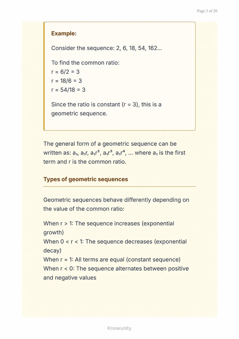 Geometric sequences and series: Understanding
patterns and growth
Master geometric sequences, series, and
their real-world applications
What