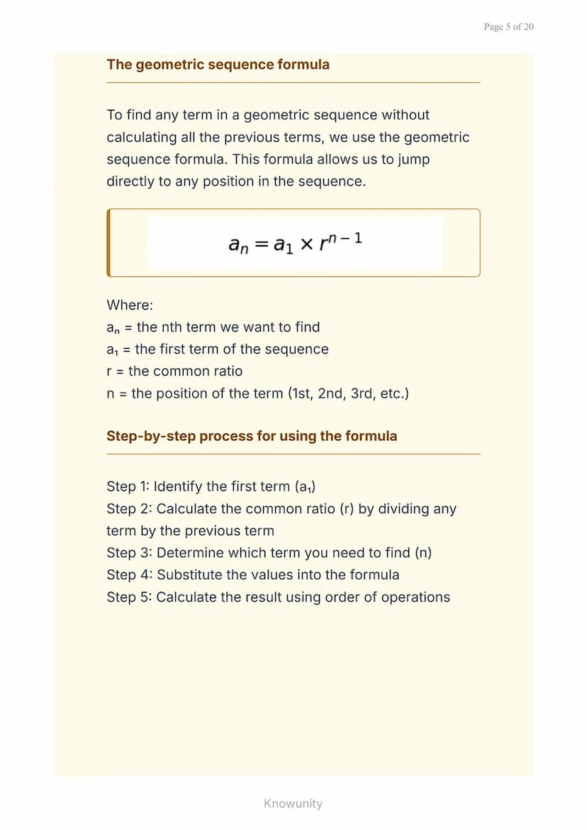 Geometric sequences and series: Understanding
patterns and growth
Master geometric sequences, series, and
their real-world applications
What
