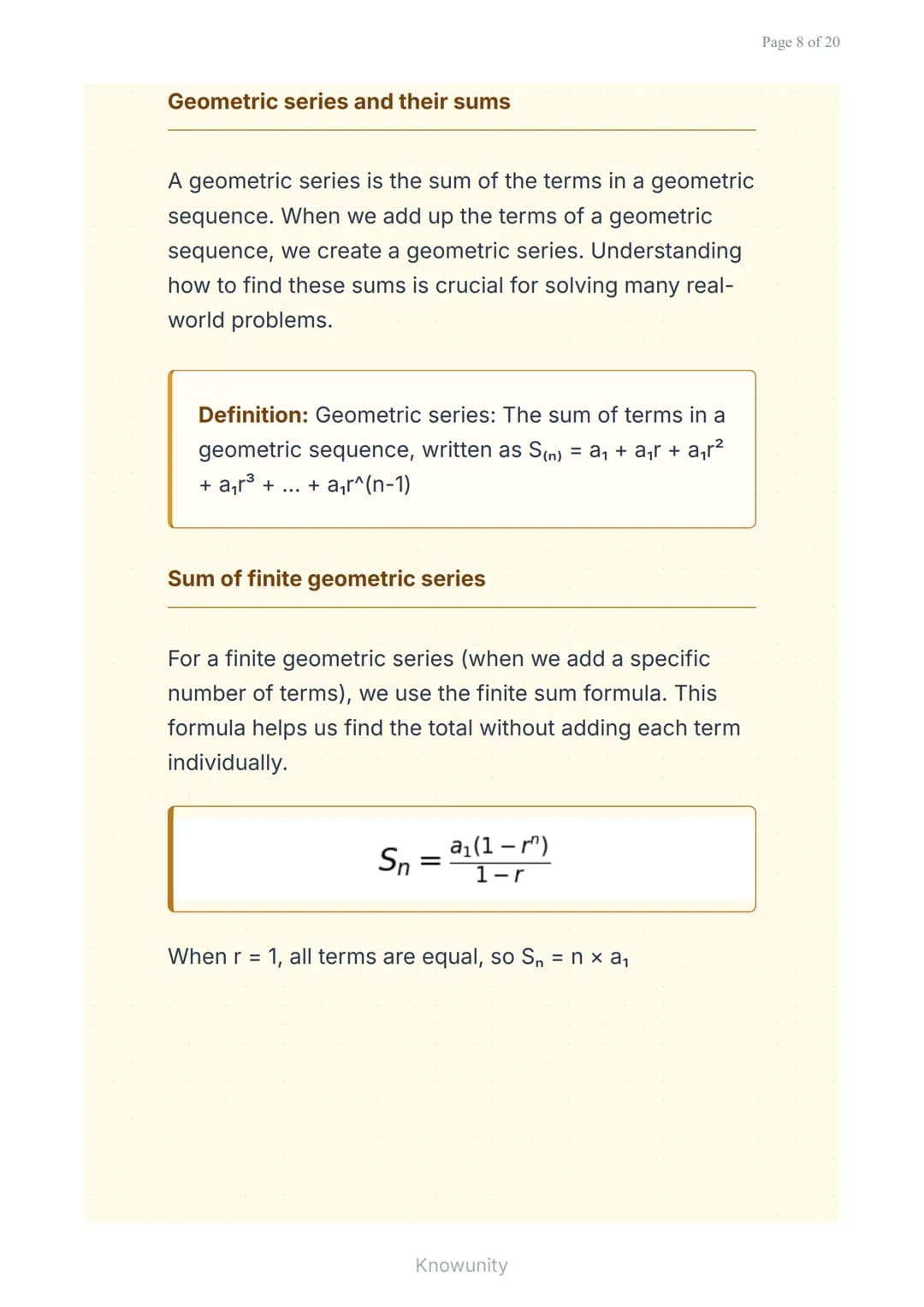 Geometric sequences and series: Understanding
patterns and growth
Master geometric sequences, series, and
their real-world applications
What