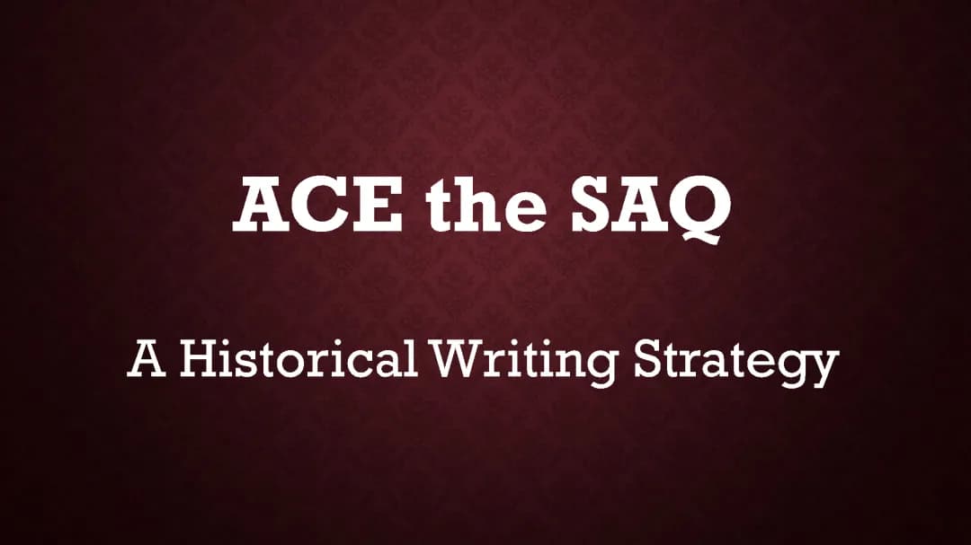 How to Ace the SAQ Strategy in AP World and APUSH