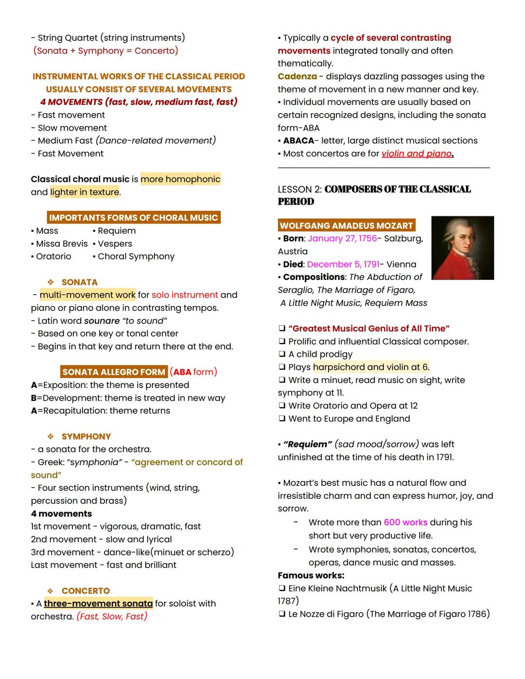 MUSIC OF THE CLASSICAL PERIOD
LESSON 1: CHARACTERISTICS AND MUSICAL
FORMS OF THE CLASSICAL PERIOD
CLASSICAL PERIOD
• With structural clarity