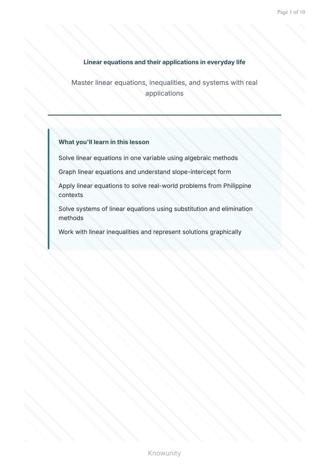 Linear equations and their applications in everyday life
Master linear equations, inequalities, and systems with real
applications
What you'