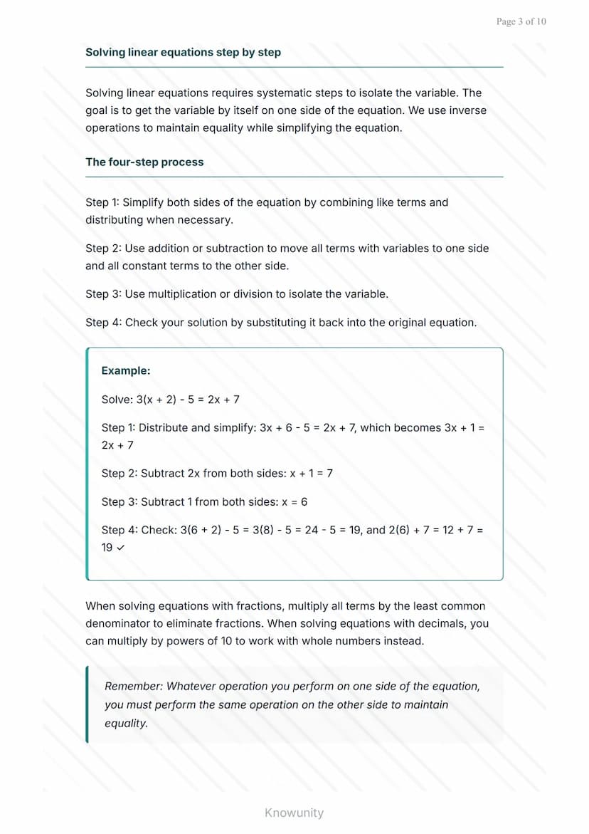 Linear equations and their applications in everyday life
Master linear equations, inequalities, and systems with real
applications
What you'