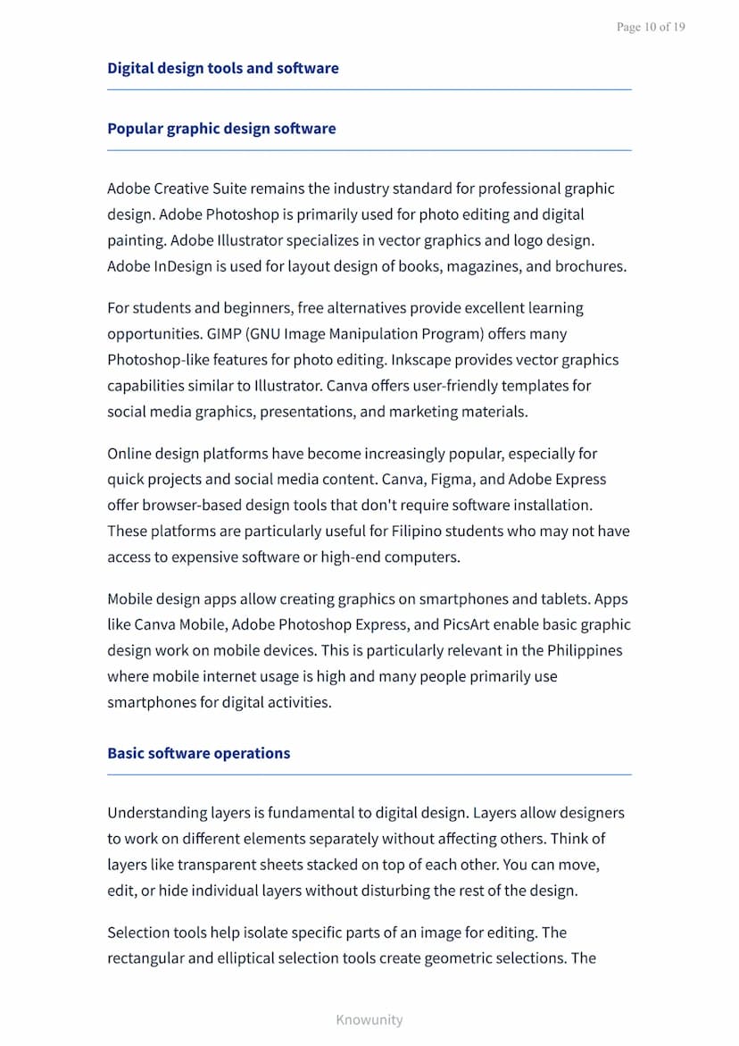 Page 1 of 19

ICT: Basic Graphic Design and Multimedia Production

Learn graphic design principles and multimedia
production basics

What yo
