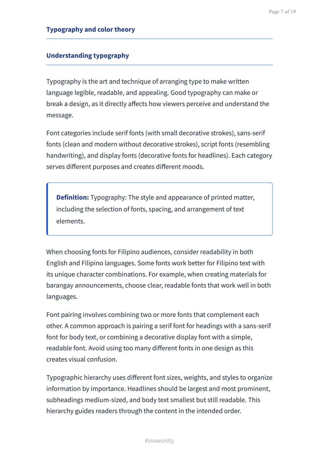 Page 1 of 19

ICT: Basic Graphic Design and Multimedia Production

Learn graphic design principles and multimedia
production basics

What yo