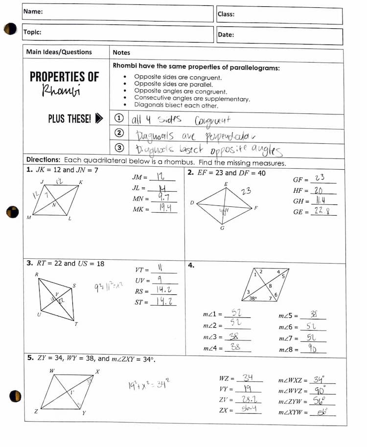 Know Properties of rhombi thumbnail