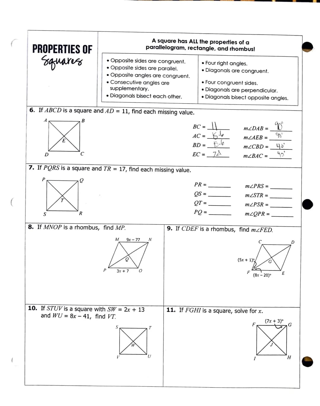 Name:
Topic:
Main Ideas/Questions
PROPERTIES OF
Rhanbi
M
R
Ⓒall 4 sides congruent
2
Diagnoals are perpendicula
3 Diagnorls bisect opposite a