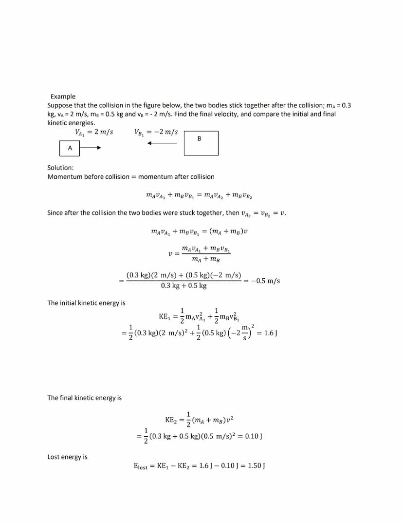 The Law of Conservation of Momentum
The law of conservation of momentum says that, "If the total external force on a system is equal to
zero