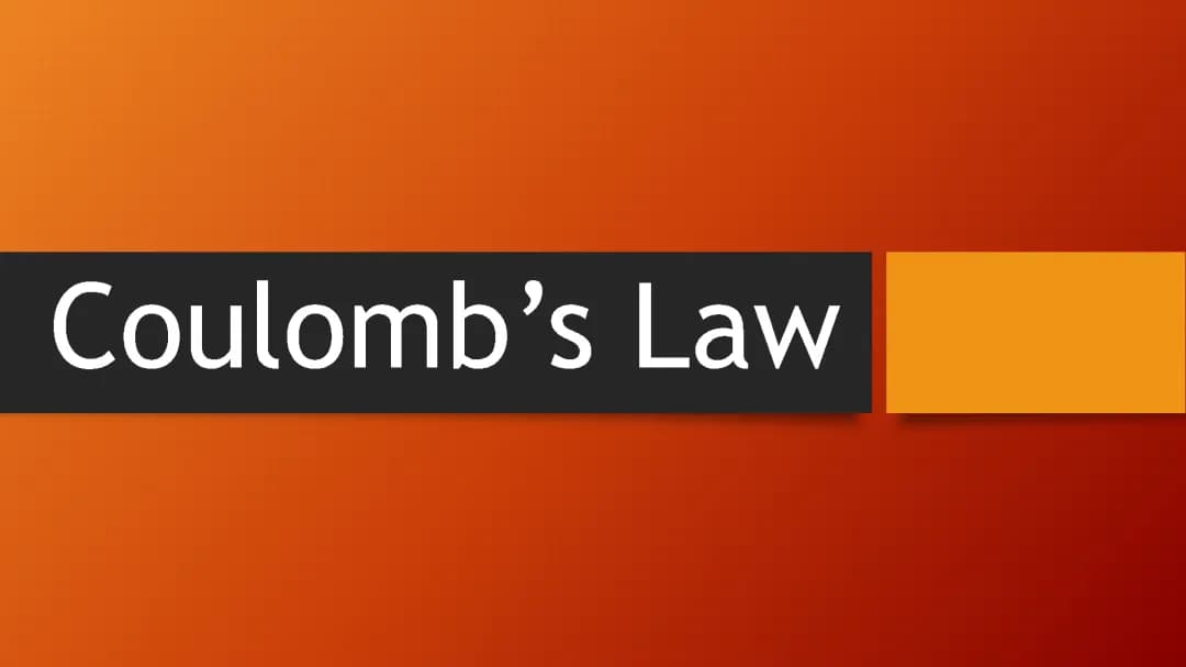Coulomb's Law