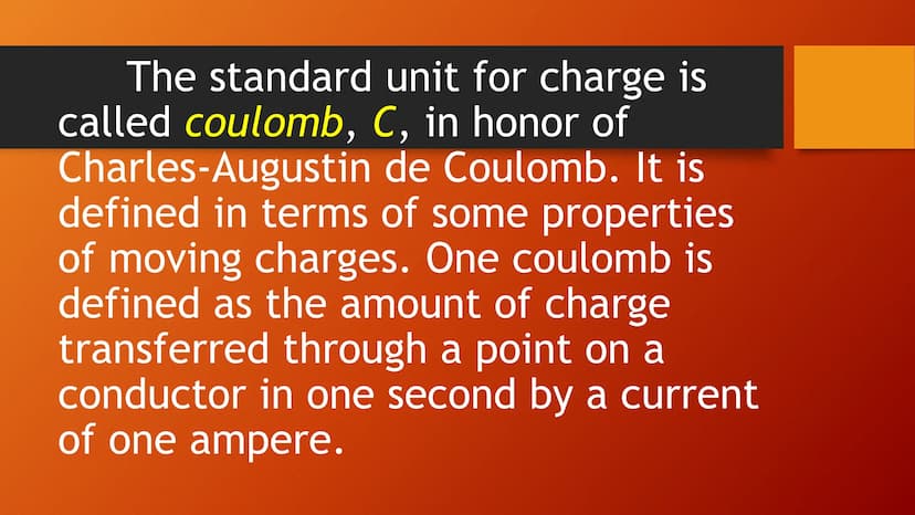 Coulomb's Law COULOMB'S LAW
About three centuries ago, a French
scientist, Charles-Augustin de Coulomb,
conducted the first quantitative wor