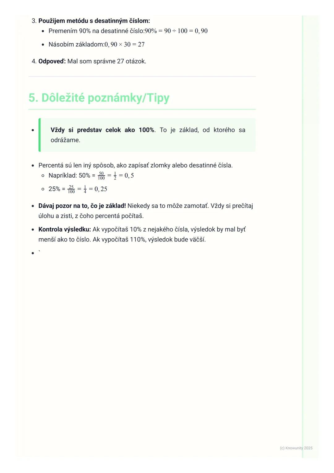 # Percentá

1. Úvod do percent

Percentá sú super dôležitá vec v matematike, lebo ich vidíme všade okolo nás!
Pomáhajú nám hovoriť o častiac