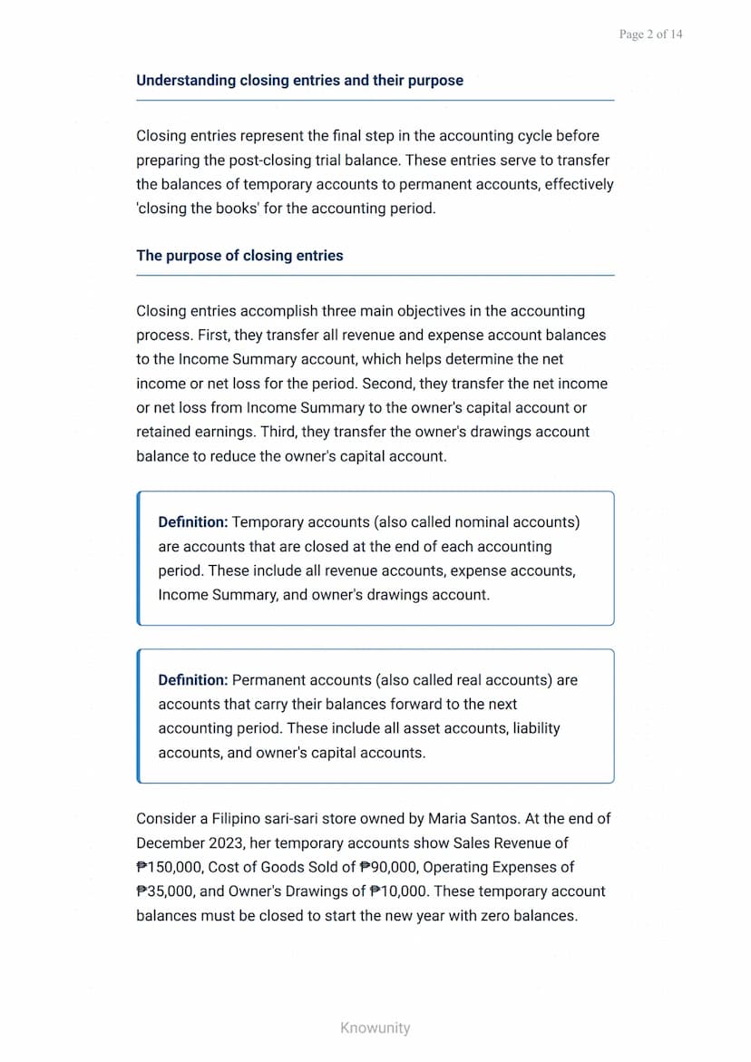 Closing Entries and Post-Closing Trial Balance in the Accounting
Cycle
Master closing entries and post-closing trial
balance preparation
Wha
