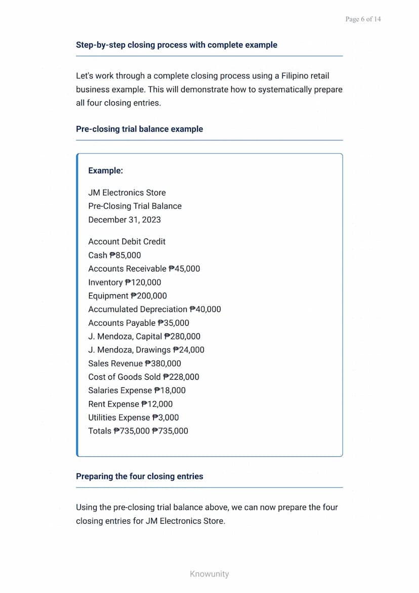 Closing Entries and Post-Closing Trial Balance in the Accounting
Cycle
Master closing entries and post-closing trial
balance preparation
Wha