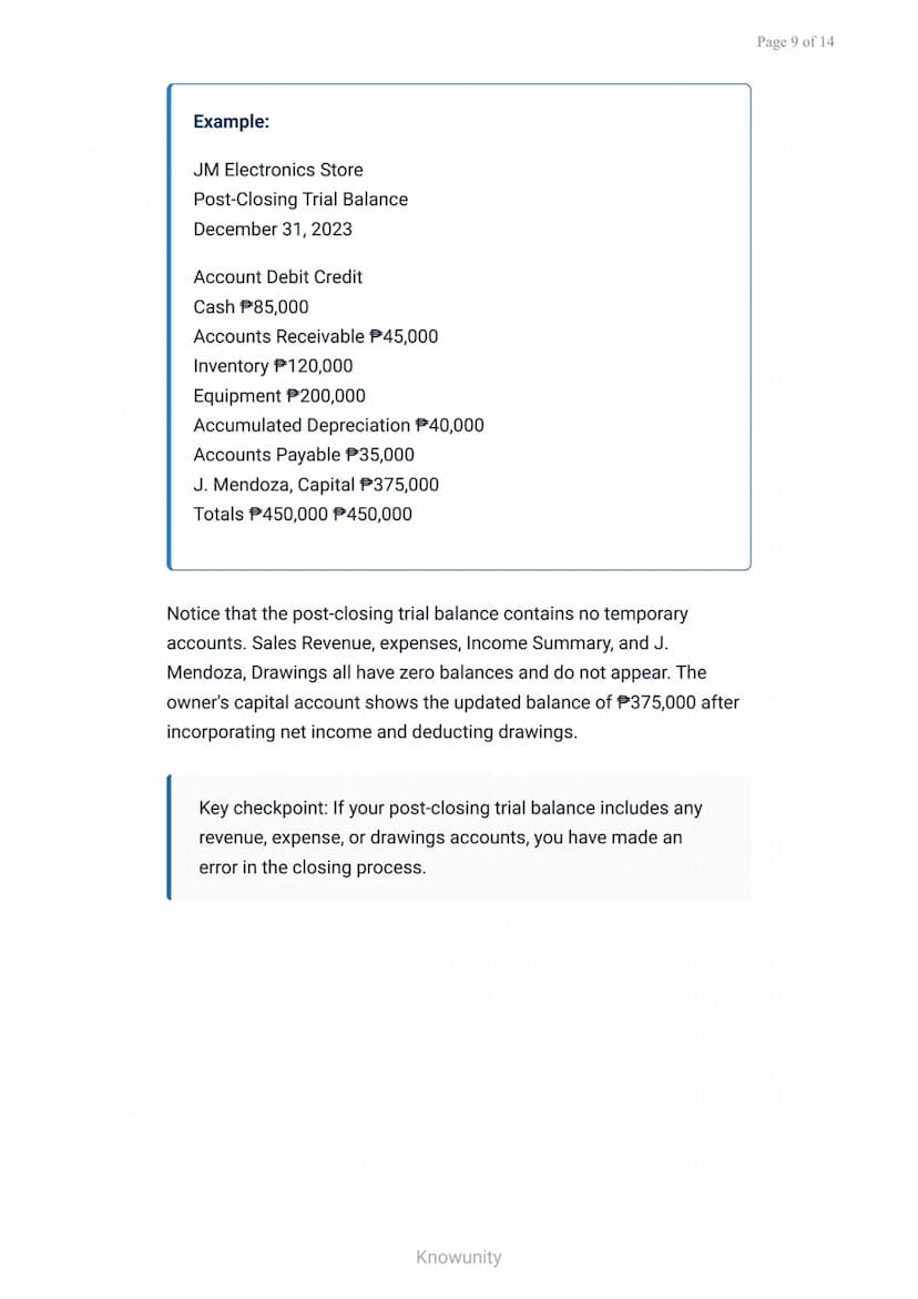 Closing Entries and Post-Closing Trial Balance in the Accounting
Cycle
Master closing entries and post-closing trial
balance preparation
Wha