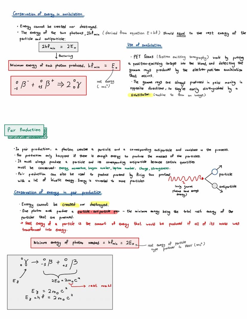 Antimatter
VI
Each particle type has a corresponding antiparticle with the Same
with opposite charge (if charged).
•All particles are known 