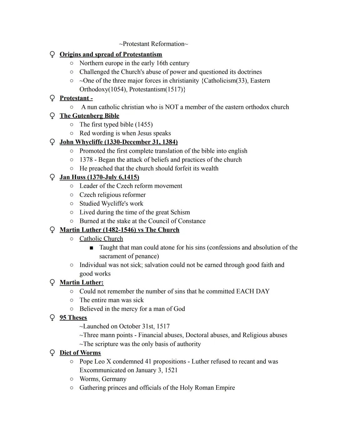 ~Protestant Reformation~

Origins and spread of Protestantism
*   Northern europe in the early 16th century
*   Challenged the Church's abus