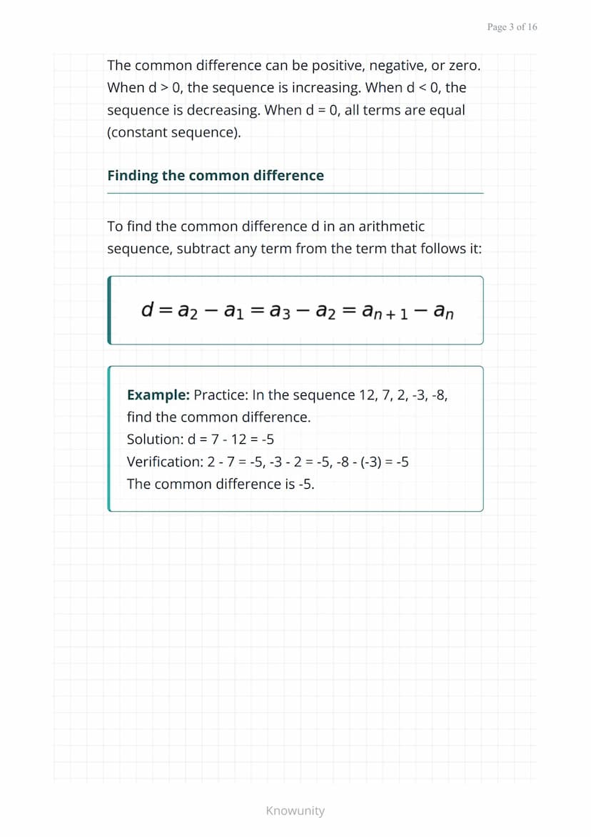 Arithmetic sequences and series: Patterns and
formulas
Understanding arithmetic sequences,
series, and their real-world applications
What yo