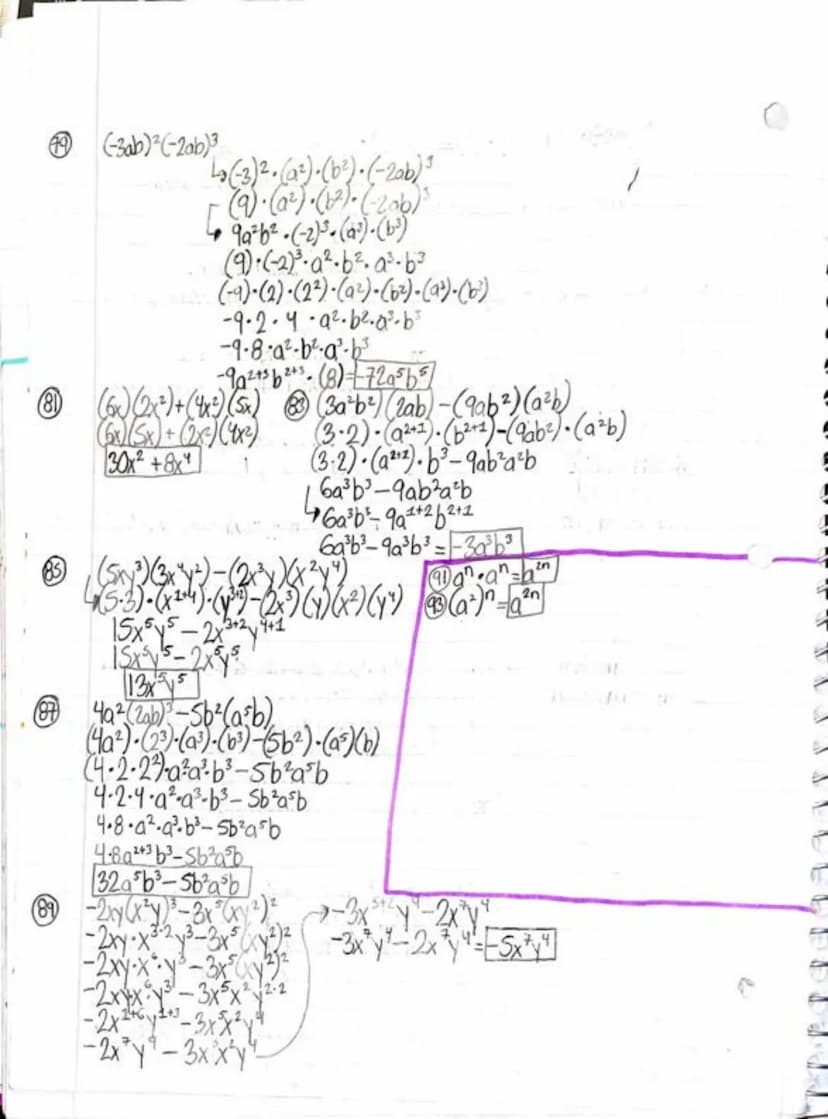 HW: 13-3339-57 (ad)
rection 7.1 And Polynomials
(1) Amaramial is a number, a vanable, or a product of numbers and
variables.
-FOR INSTANCE:

