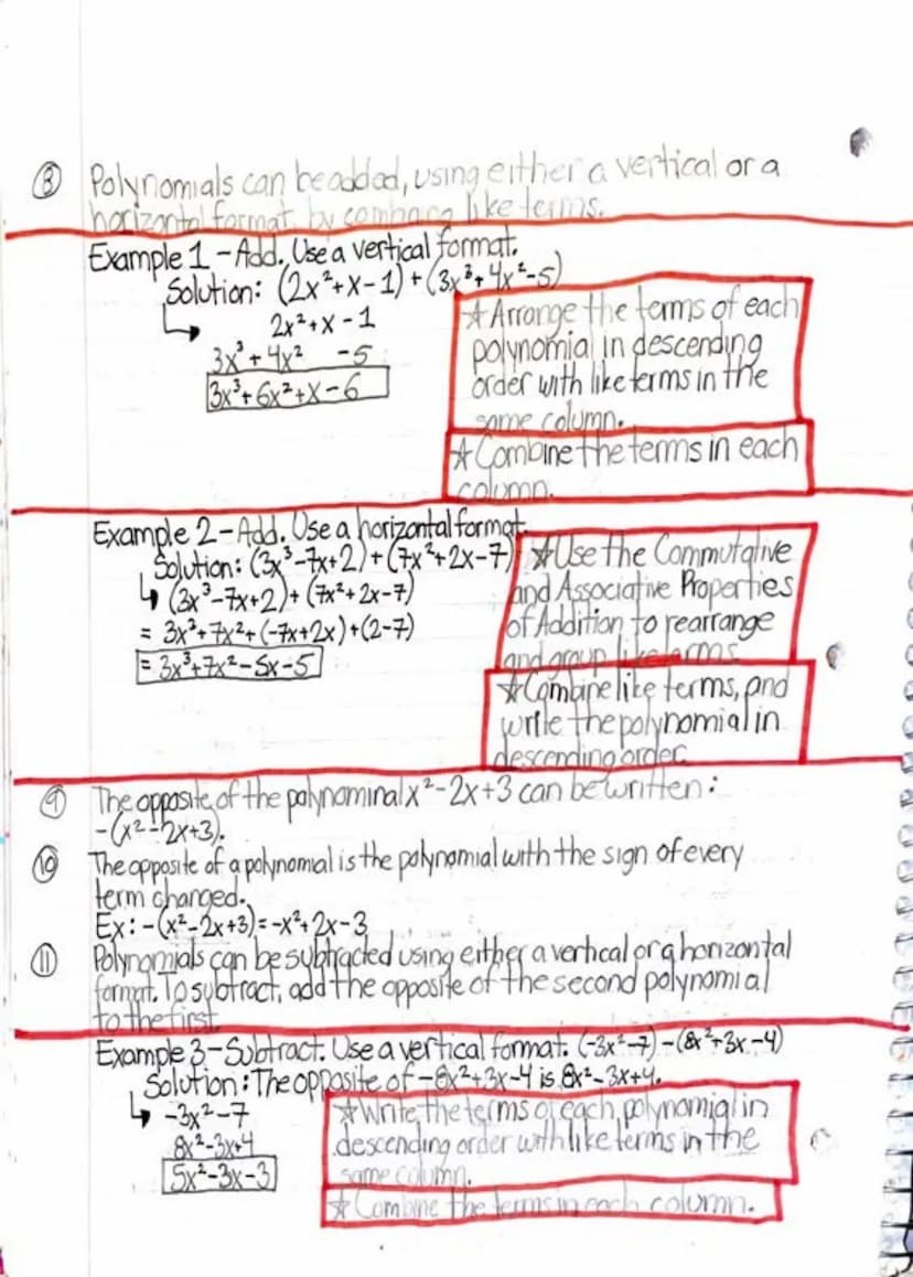 HW: 13-3339-57 (ad)
rection 7.1 And Polynomials
(1) Amaramial is a number, a vanable, or a product of numbers and
variables.
-FOR INSTANCE:
