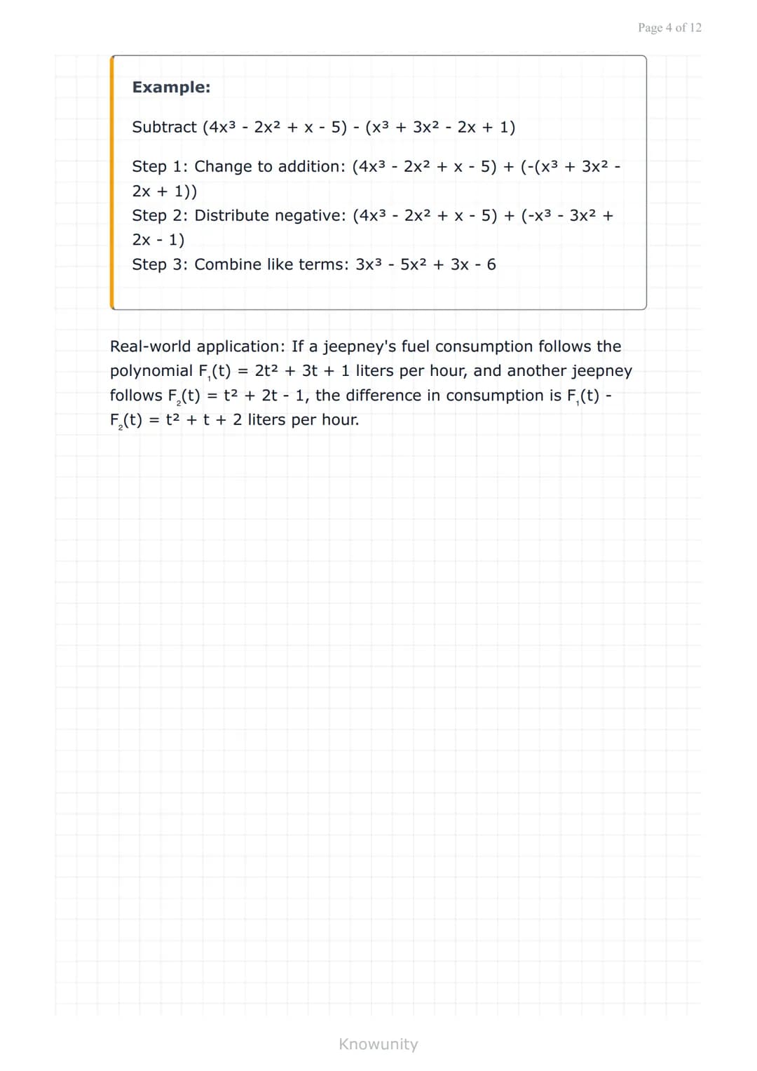 # Polynomials and polynomial functions: Operations on polynomials

Master addition, subtraction, multiplication, and division of polynomials
