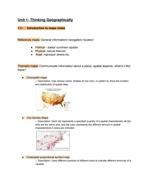 Know Unit 1 APHUG notes 1.1-1.7 thumbnail