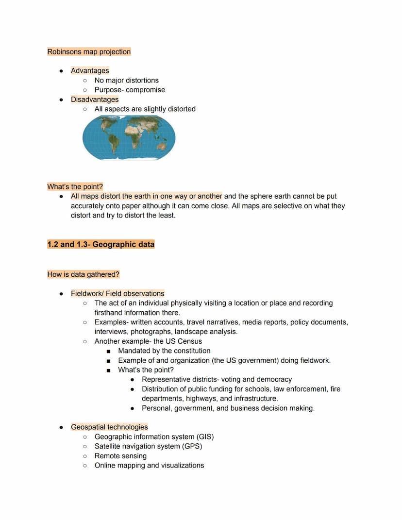 Unit 1- Thinking Geographically
1.1- Introduction to maps notes
Reference maps: General information/ navigation/ location
●
Political states