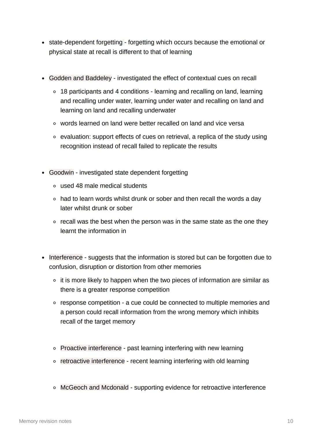 Memory revision notes
The multi-store model of memory
Proposed by Atkinson and Shiffrin
proposed that information passes from store to store