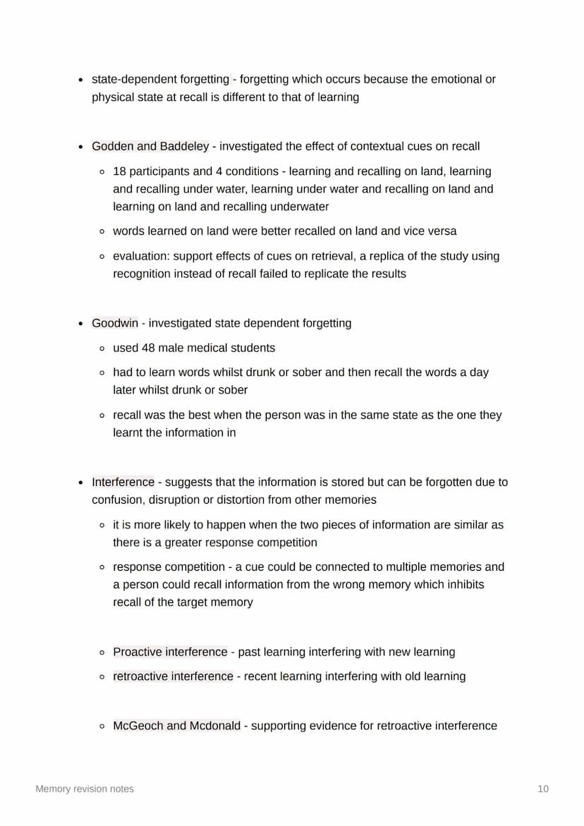 Memory revision notes
The multi-store model of memory
Proposed by Atkinson and Shiffrin
proposed that information passes from store to store