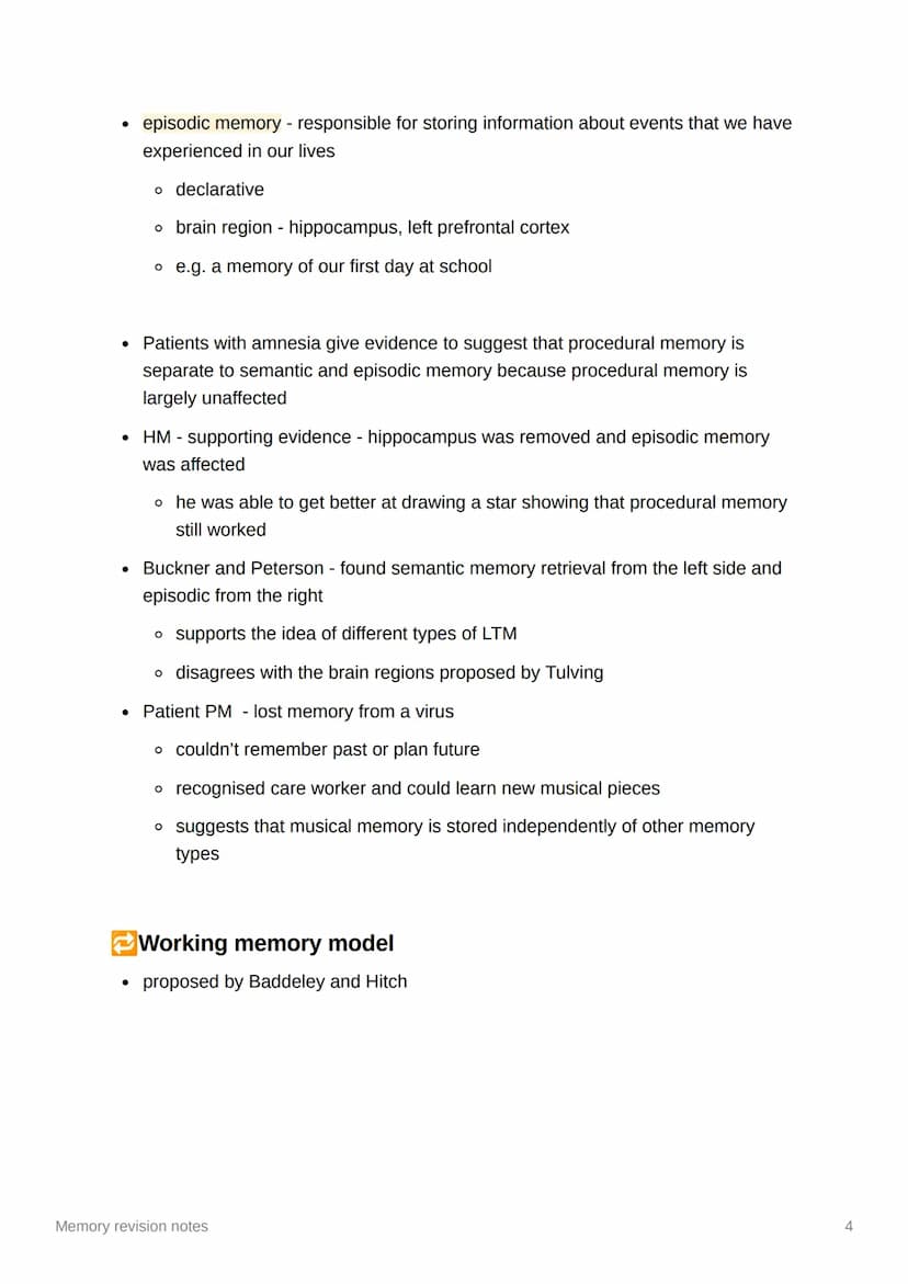 Memory revision notes
The multi-store model of memory
Proposed by Atkinson and Shiffrin
proposed that information passes from store to store