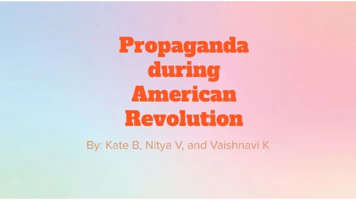 Know Propaganda during American Revolution thumbnail