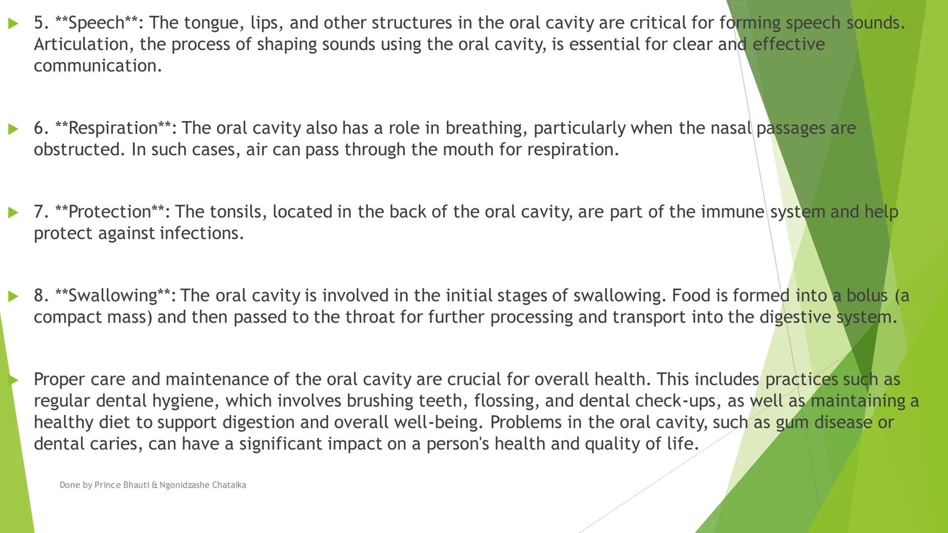 HUMAN DIGESTIVE
SYSTEM
DONE BY PRINCE BHAUTI & NGONIDZASHE CHATAIKA
Oral cavity, Throat
Oesophagus, Stomach
&
Salivary Glands Mouth
Liver
Ga