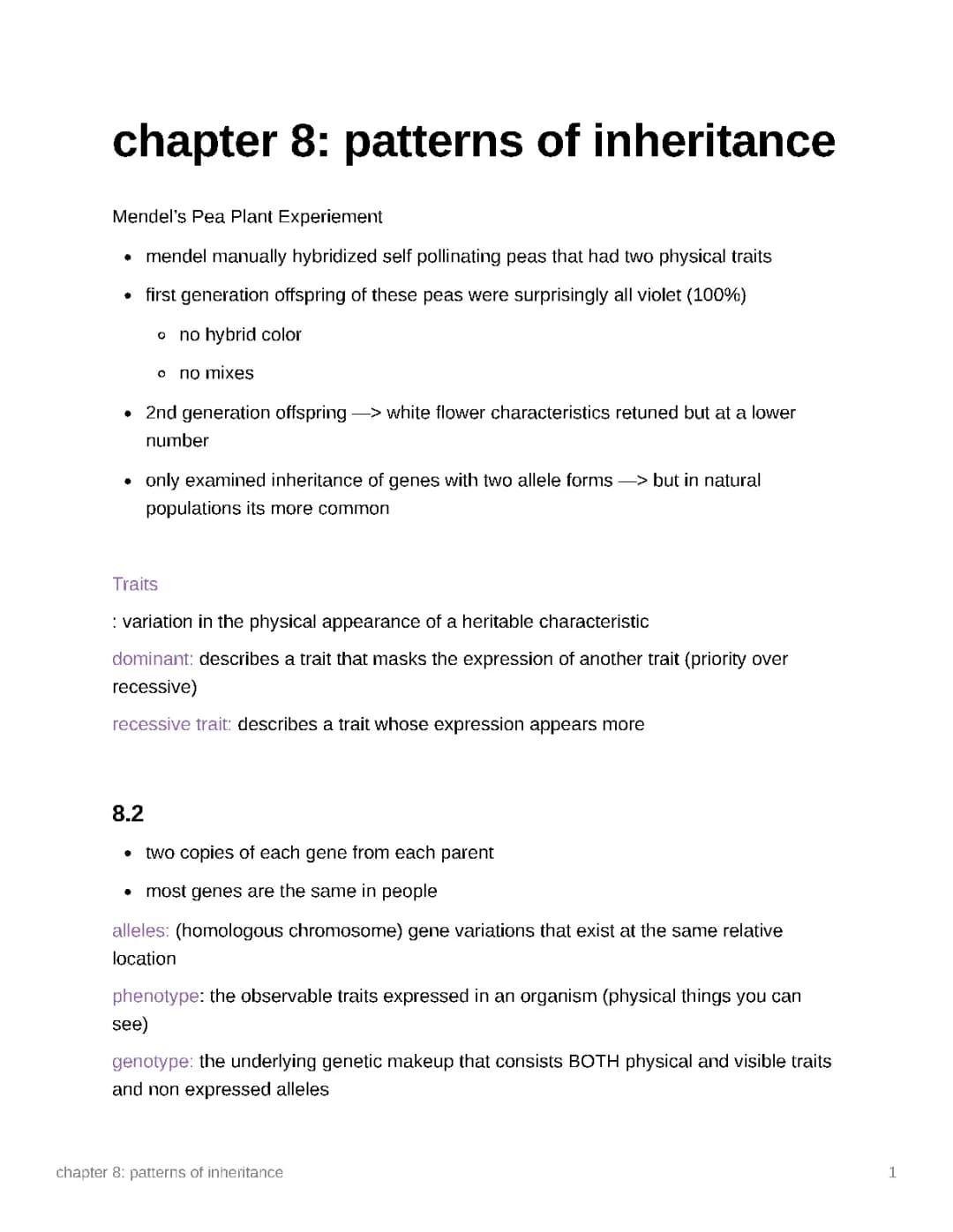 Patterns of Inheritance