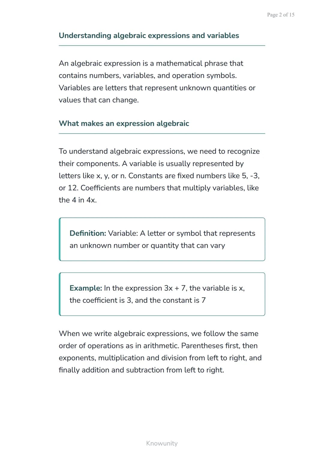 Translating word problems into algebraic expressions and
equations
Learn to convert real-world problems into
mathematical expressions
What y