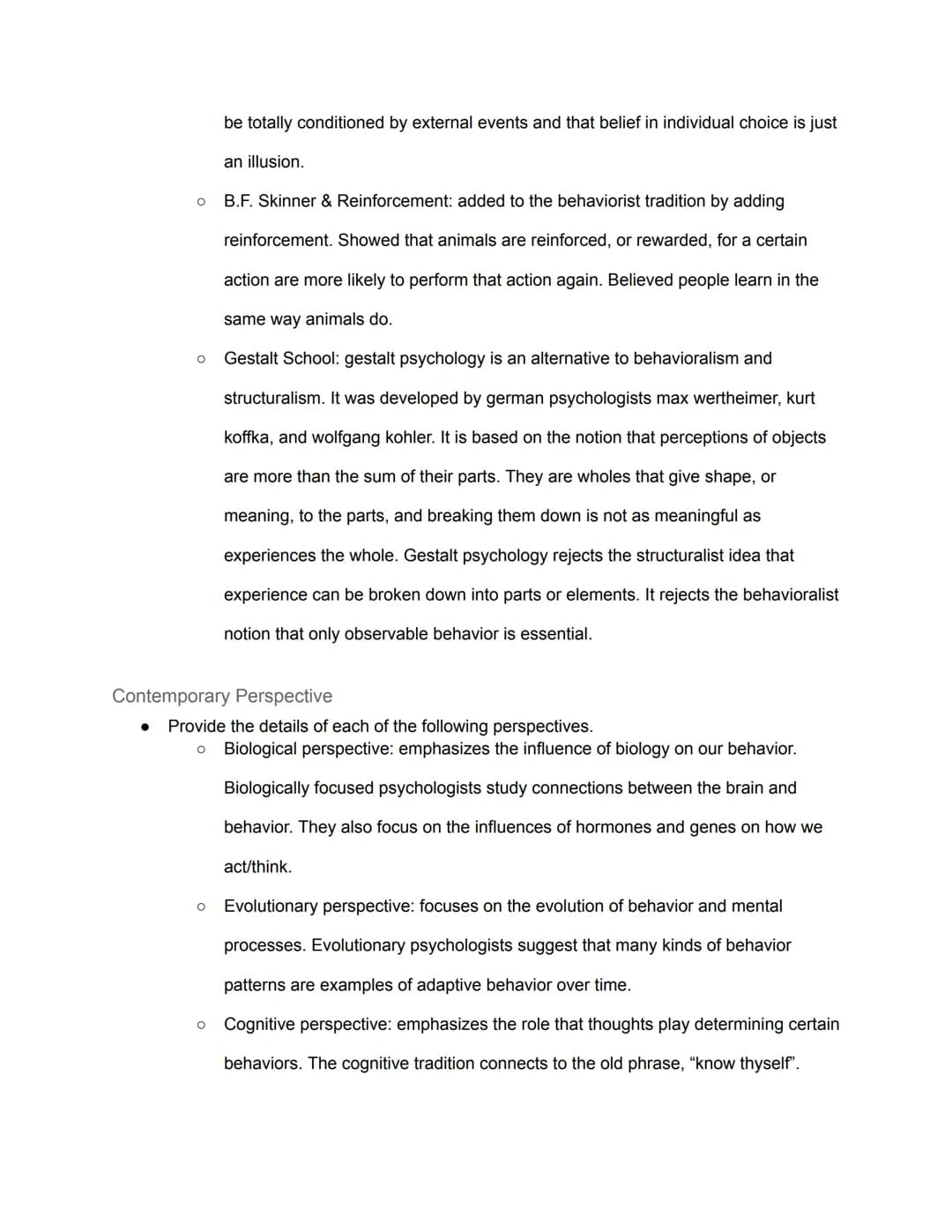 Unit 1: Introduction to Psychology? - Guided Notes
1.2 Introduction to Psychology
Why study Psychology?
● Define the following terms and fil
