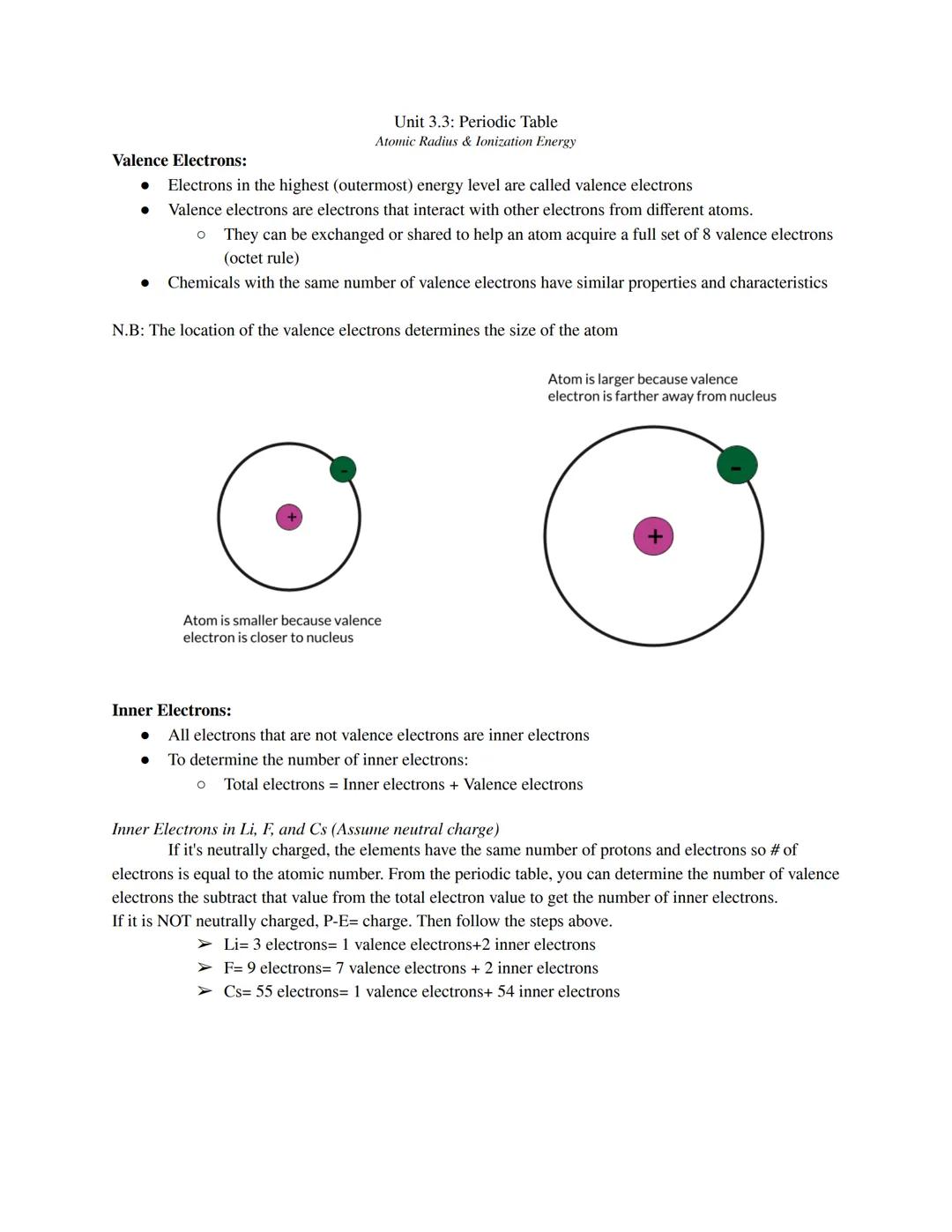 Valence Electrons:
● Electrons in the highest (outermost) energy level are called valence electrons
Valence electrons are electrons that int