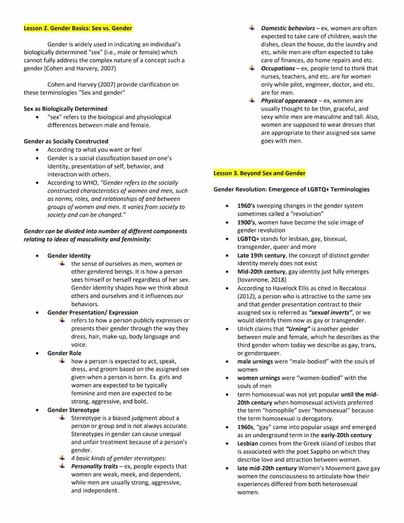 GENDER AND SOCIETY (GEEC 111)
Lesson 1. The Study of Gender and Society
Research on Gender and Society
Julia Wood's (2009) scholarly works o