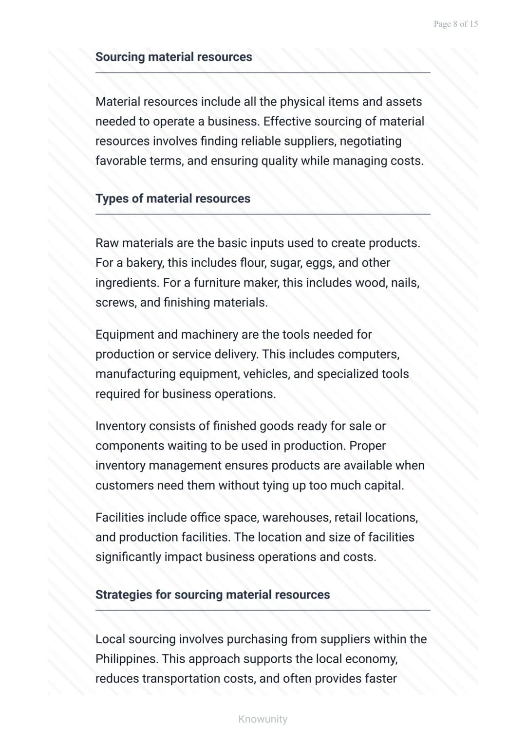 Business Operations: Sourcing and Managing Resources
Learn to source and manage human,
financial, and material resources
What you will learn
