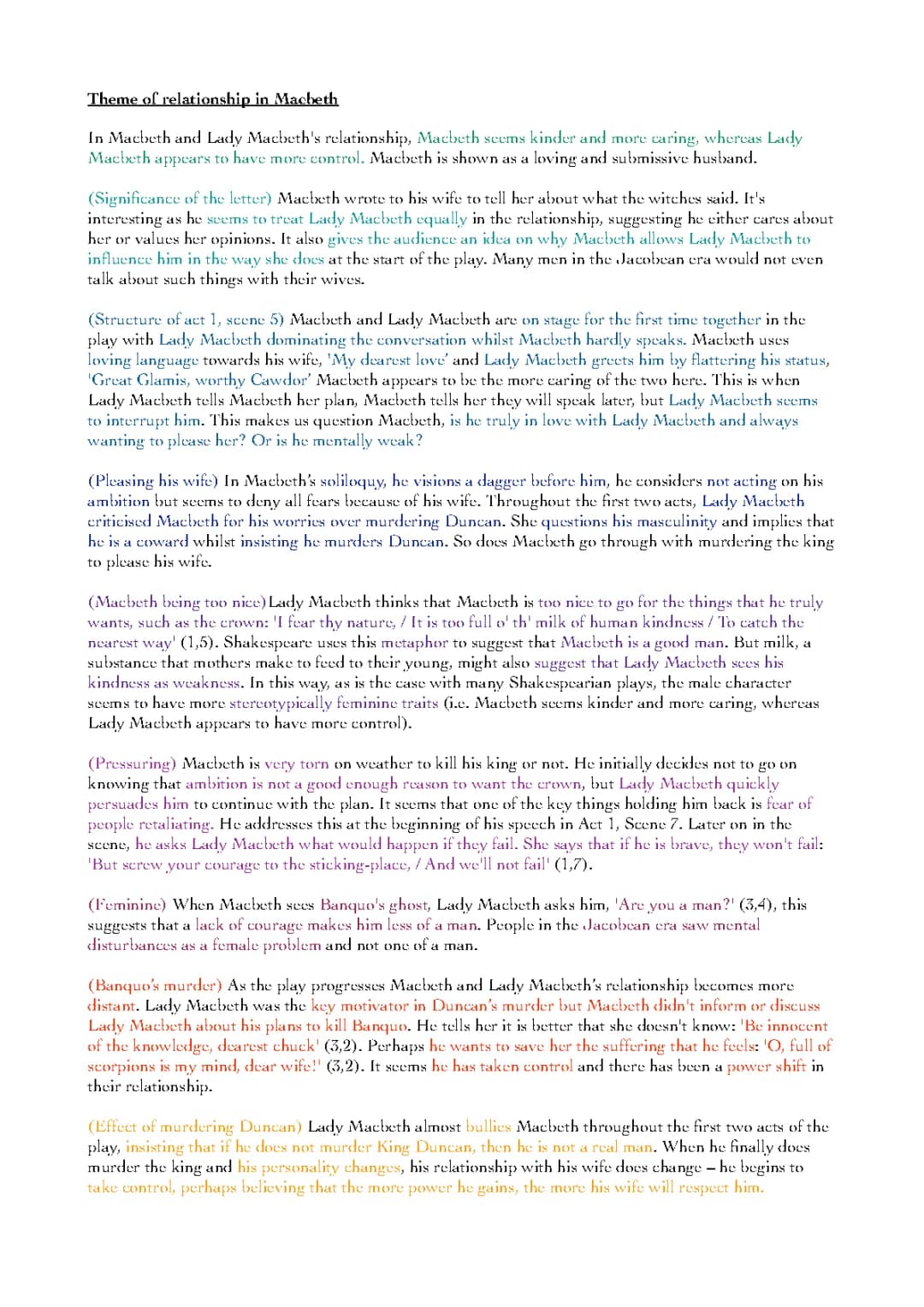 Main Theme of Relationships in Macbeth: Analysis for Kids