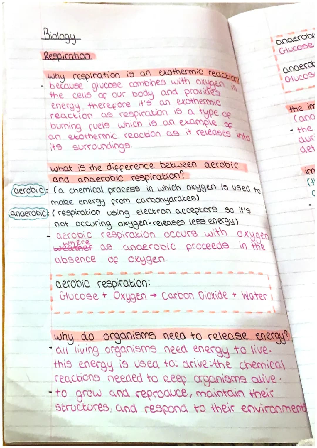 Biology
Respiration
Why respiration is an exothermic reaction
because glucose combines with oxygen
the cells of our body and provides
energy