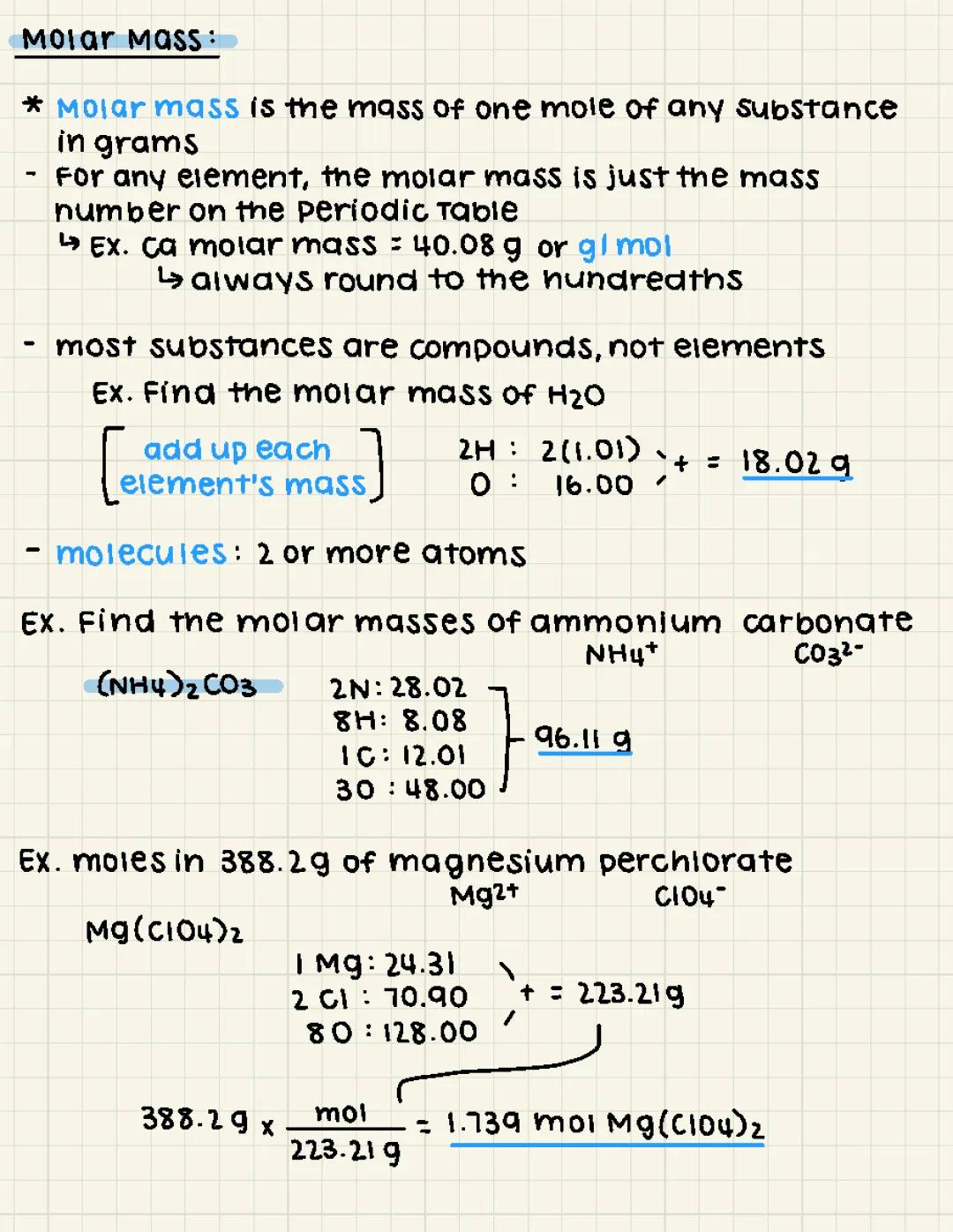 Molar Mass