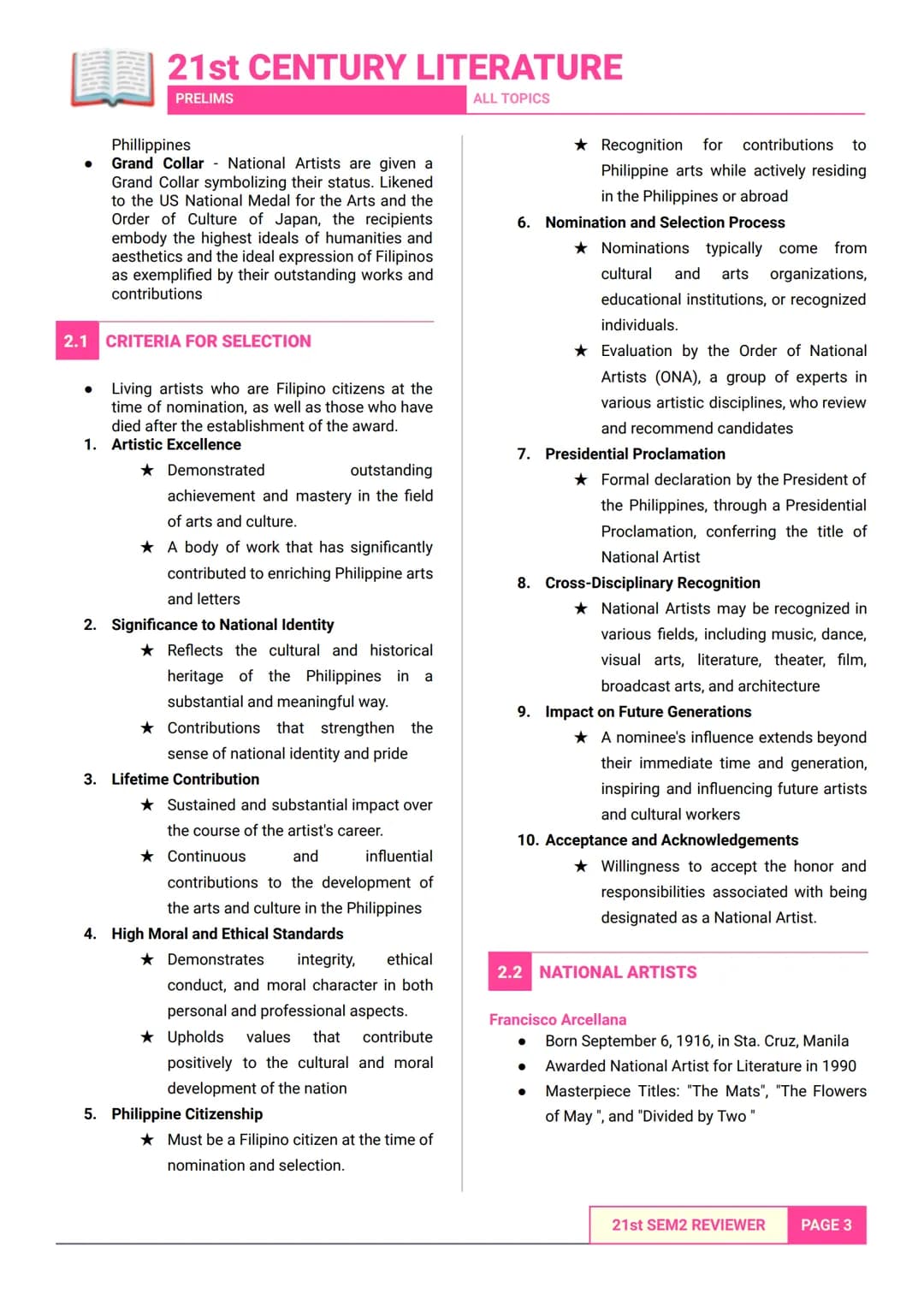 21st CENTURY LITERATURE
PRELIMS ALL TOPICS
- SEM 2 ALL TOPICS -
aims to teach ethical principles or practical
widsom.
1.0 THE PHILIPPINE LIT