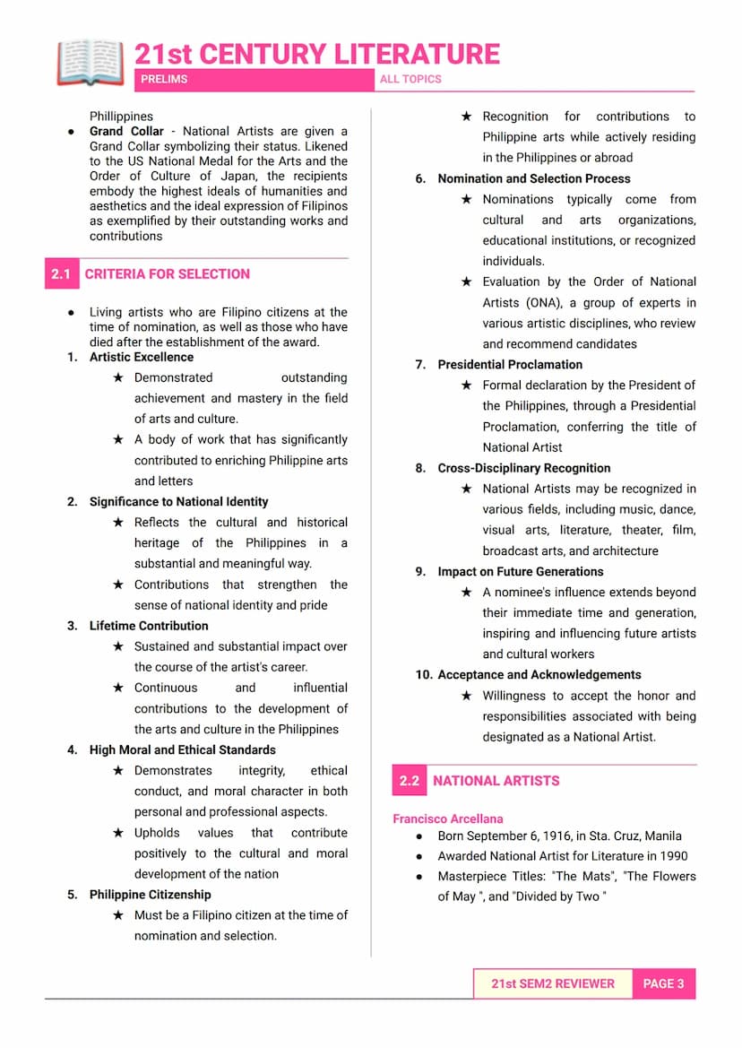 21st CENTURY LITERATURE
PRELIMS ALL TOPICS
- SEM 2 ALL TOPICS -
aims to teach ethical principles or practical
widsom.
1.0 THE PHILIPPINE LIT