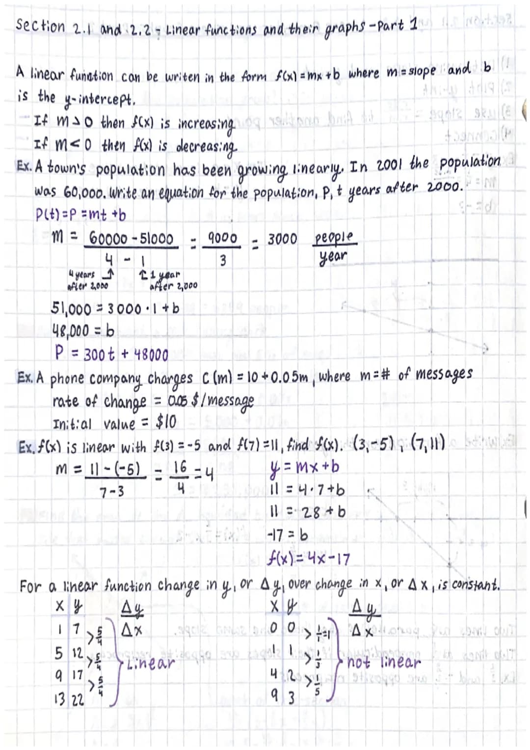 Section 2.1 and 2.2 - Linear functions and their graphs - Part 140 1.5 Next 12
A linear function can be writen in the form f(x) = mx +b wher